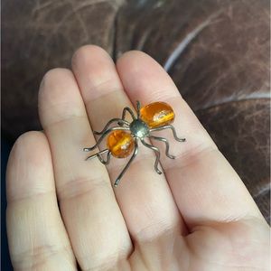 MCM vintage spider brooch apprx 1” long